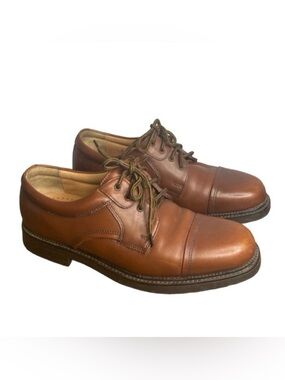 Bostonian Mens Brown Leather Classic Lace Up Oxford Flat Comfort Shoes Size 8